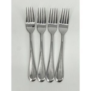 Oneida ICARUS Place Dinner Forks 8” Glossy Stainless Flatware Set Of 4